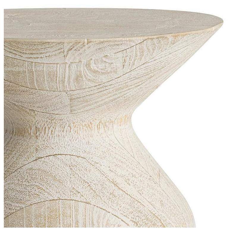 Image 4 Arteriors Joyce Drink Table Whitewash Mango Wood more views