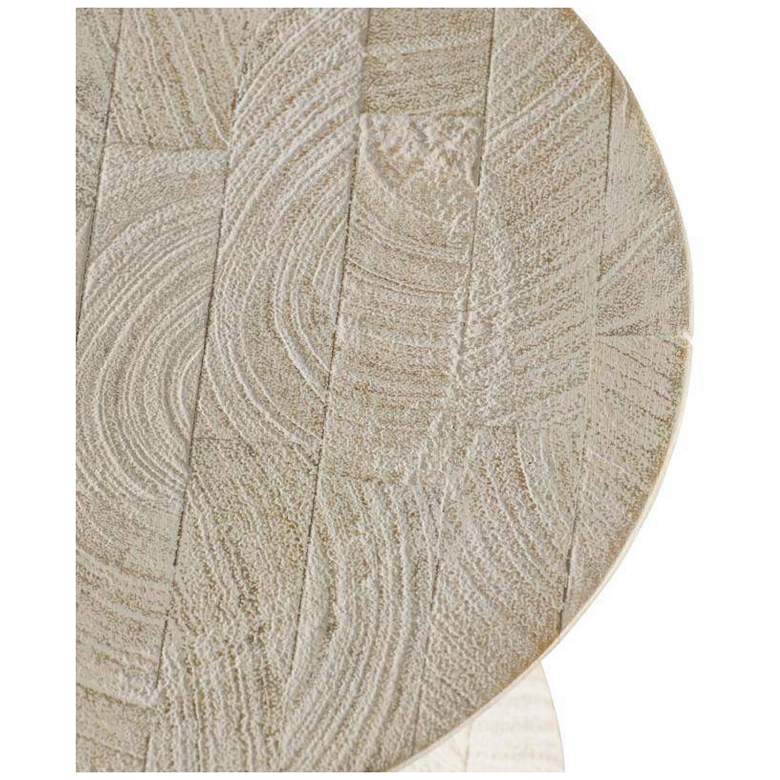 Image 5 Arteriors Joyce Drink Table Whitewash Mango Wood more views