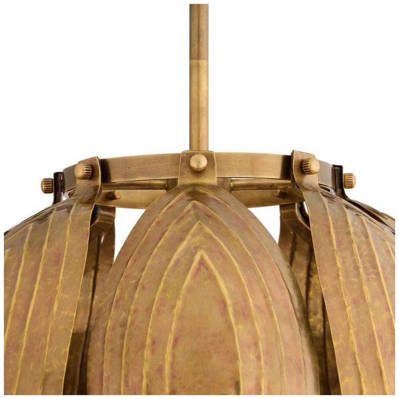 Image 7 Arteriors Judith Pendant 20" Vintage Brass more views