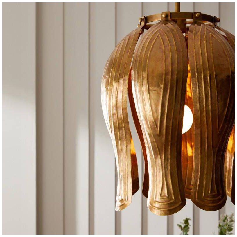 Arteriors Judith Pendant 20" Vintage Brass