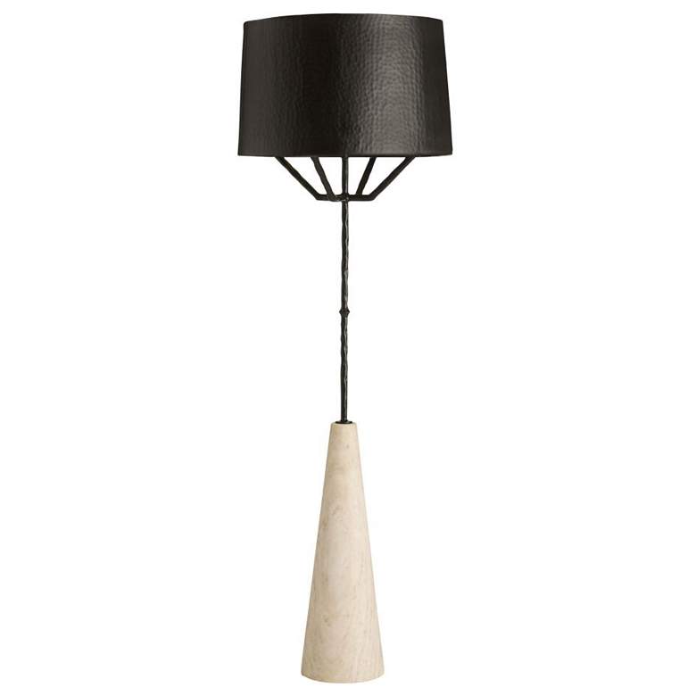Image 1 Arteriors Juneau Iron Floor Lamp White Marble