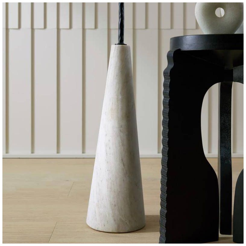 Arteriors Juneau Iron Floor Lamp White Marble