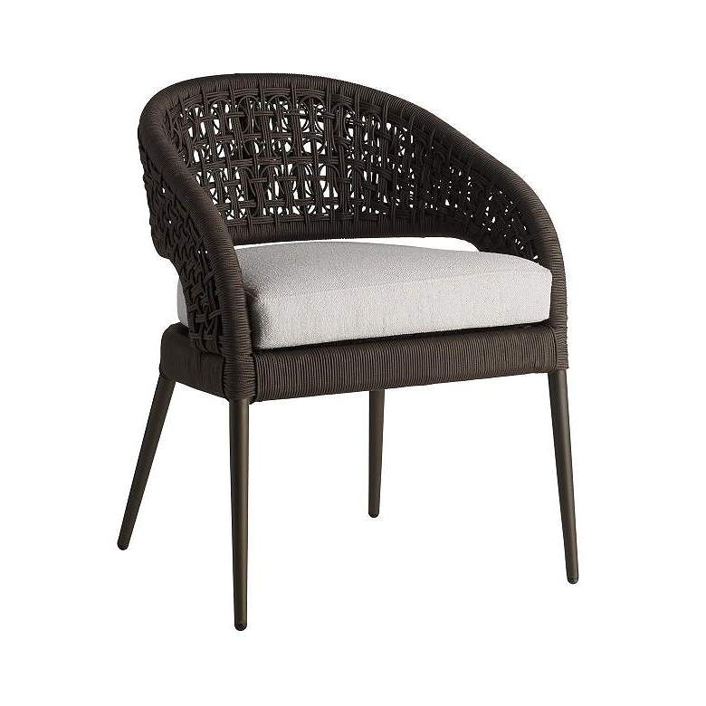 Image 1 Arteriors Juri Outdoor Dining Chair Charcoal Brown Synthetic Rope