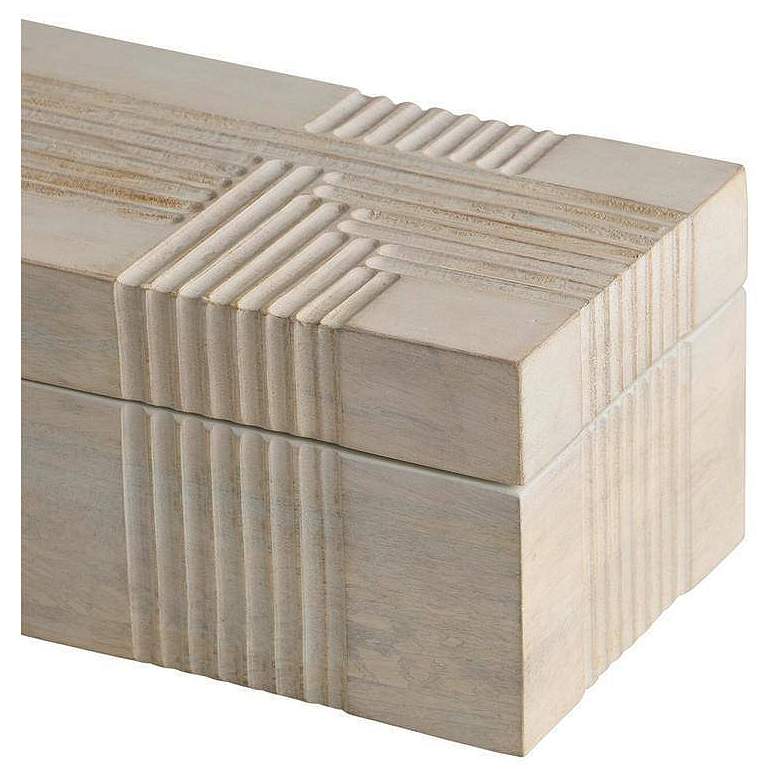 Image 5 Arteriors Kamira Wood Boxes Set of 2 Whitewash more views