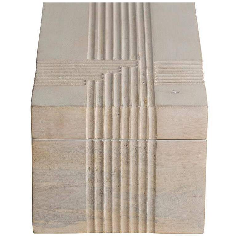 Image 7 Arteriors Kamira Wood Boxes Set of 2 Whitewash more views