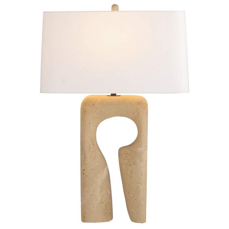 Image 1 Arteriors Kamora Lamp Faux Travertine