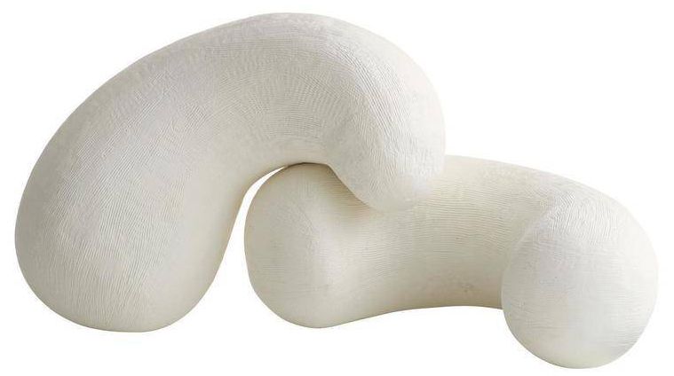 Arteriors Kanzi Resin Sculptures Set of 2 White