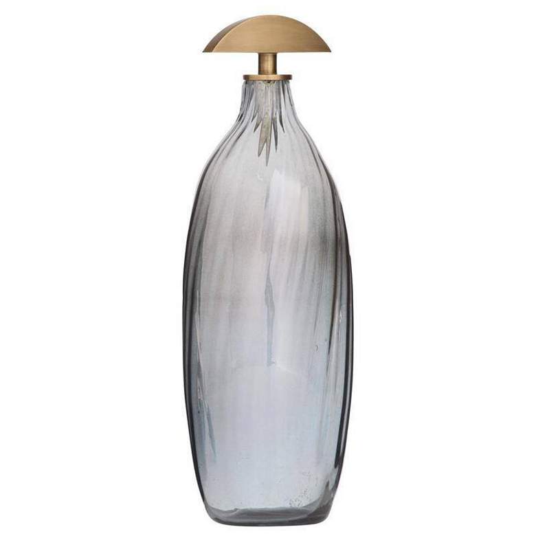 Image 4 Arteriors Karis Glass Decanters Set of 3 Blue Smoke Luster more views