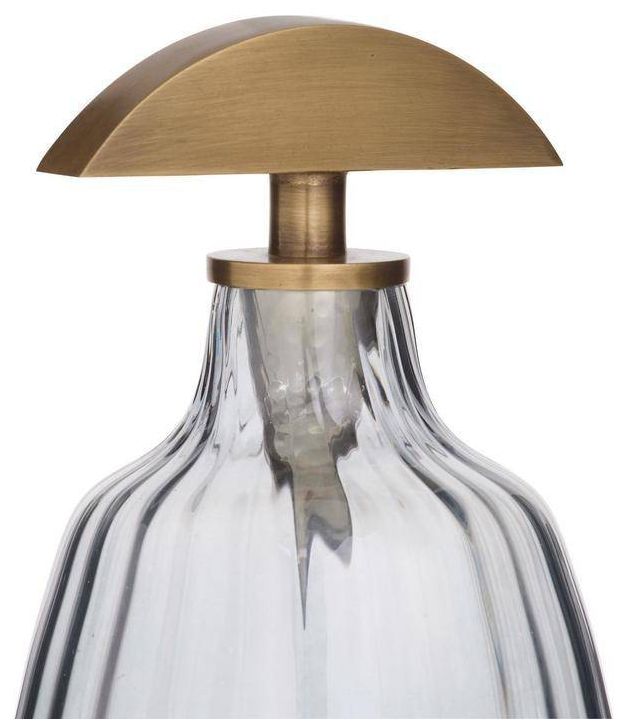 Arteriors Karis Glass Decanters Set of 3 Blue Smoke Luster