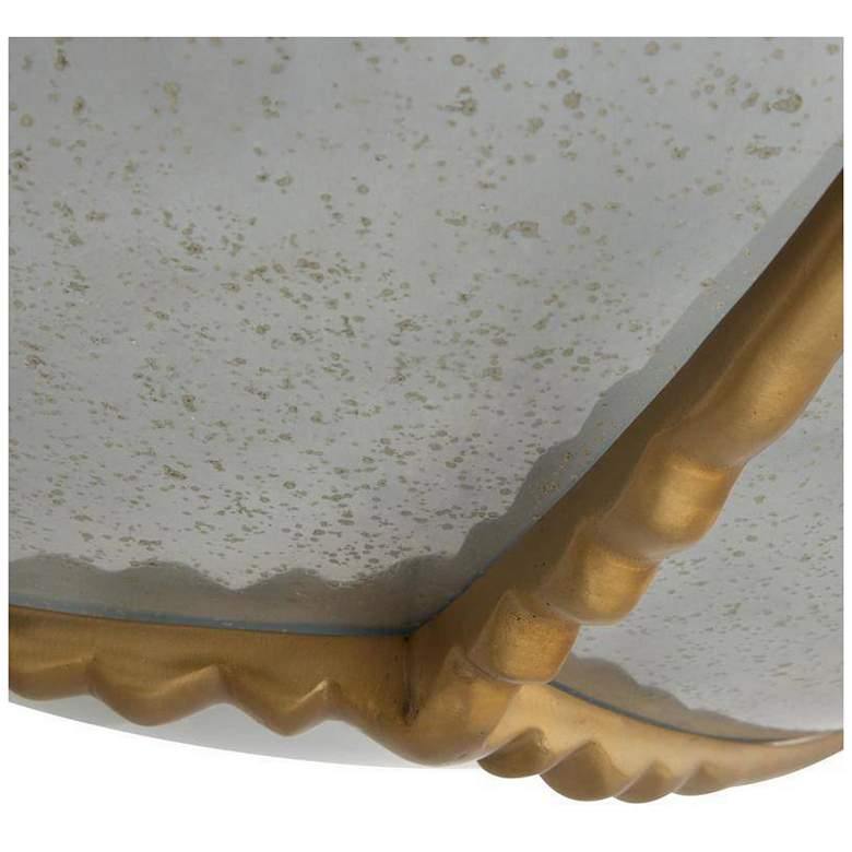 Image 5 Arteriors Karlsen Frosted Glass Semi Flush 23" Antique Brass more views