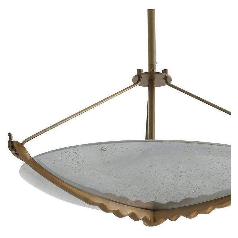 Image 6 Arteriors Karlsen Frosted Glass Semi Flush 23" Antique Brass more views