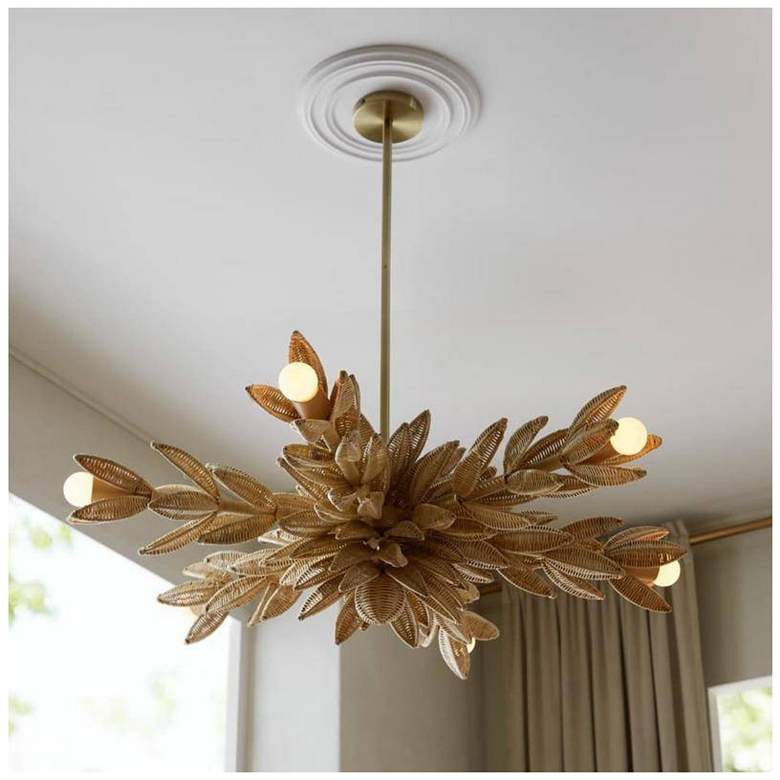 Image 1 Arteriors Kasai Semi Flush 36.5" Rattan Natural