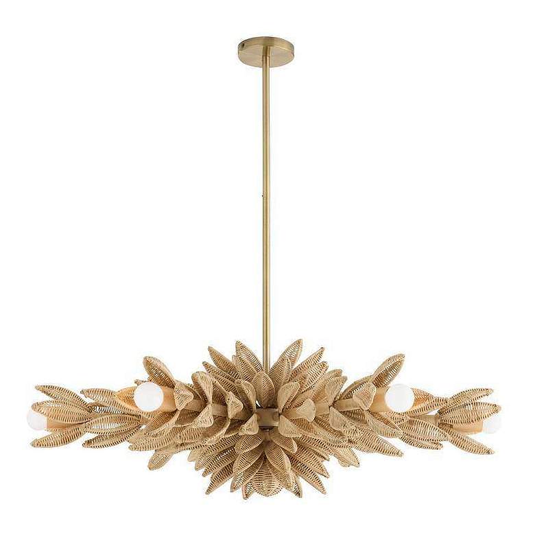 Image 3 Arteriors Kasai Semi Flush 36.5" Rattan Natural more views