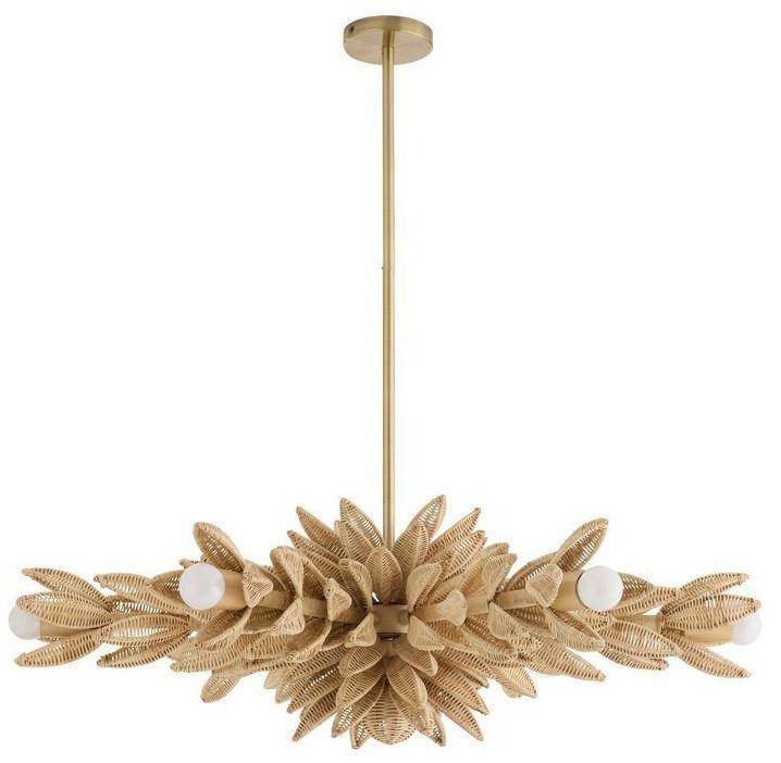 Image 4 Arteriors Kasai Semi Flush 36.5" Rattan Natural more views