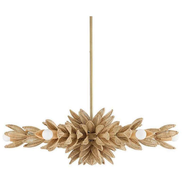 Image 6 Arteriors Kasai Semi Flush 36.5" Rattan Natural more views