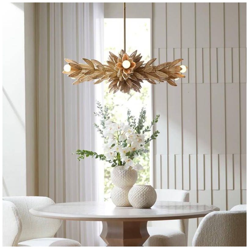 Arteriors Kasai Semi Flush 36.5" Rattan Natural