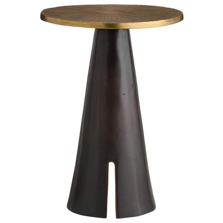 Image 2 Arteriors Katara Accent Table Aluminum Antique Brass