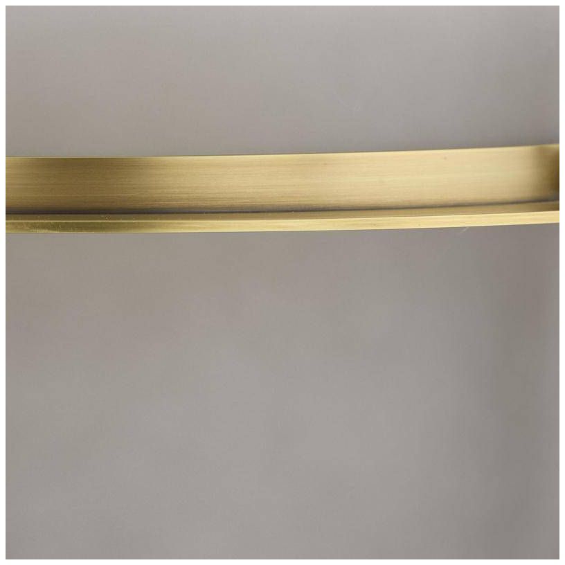 Arteriors Kathleen Frosted Smoke Glass Pendant 13" Antique Brass