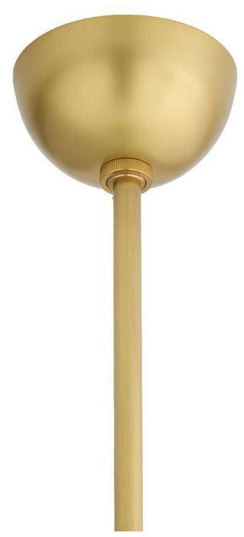 Arteriors Kathleen Frosted Smoke Glass Pendant 13" Antique Brass