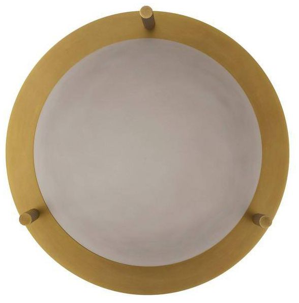 Arteriors Kathleen Frosted Smoke Glass Pendant 13" Antique Brass