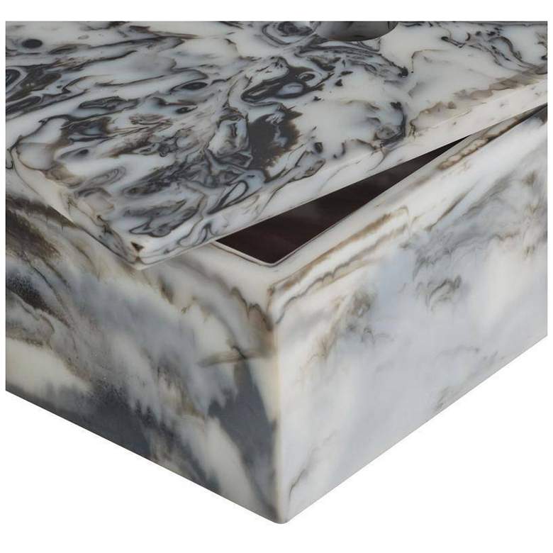Image 4 Arteriors Kayce Resin Boxes Set of 2 Black & White more views