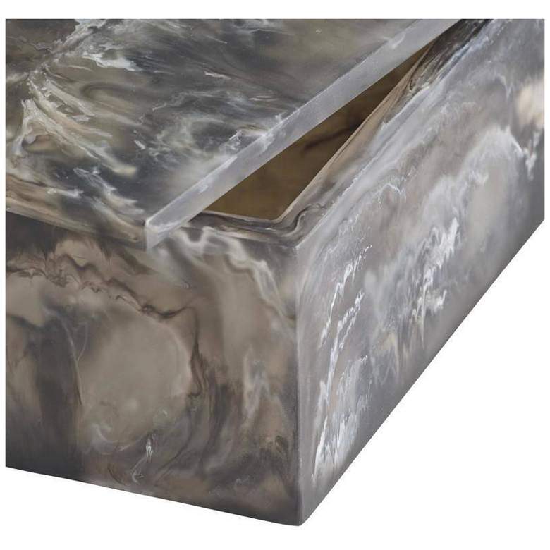 Image 5 Arteriors Kayce Resin Boxes Set of 2 Black & White more views
