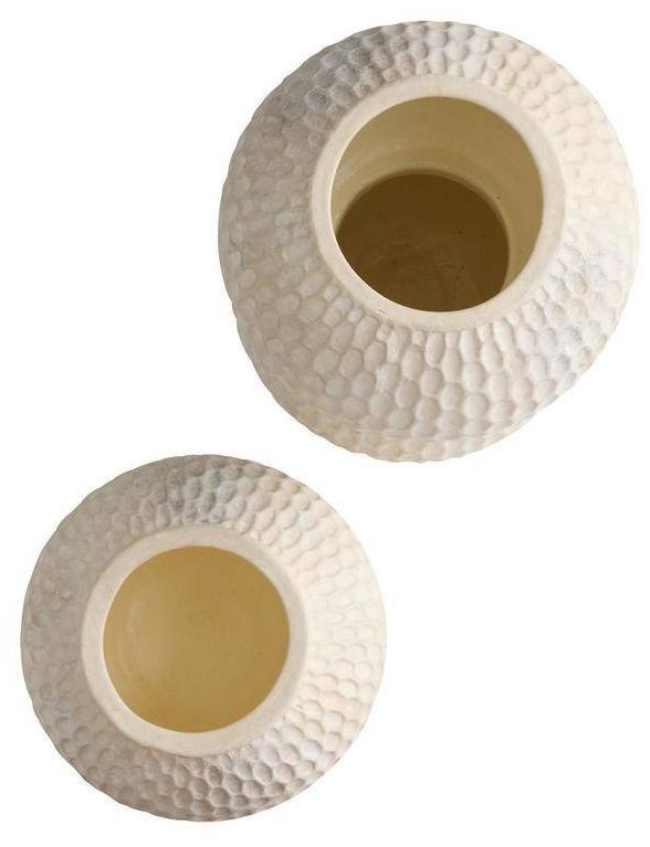 Arteriors Kayli Terracotta Vases Set of 2 Egg Shell