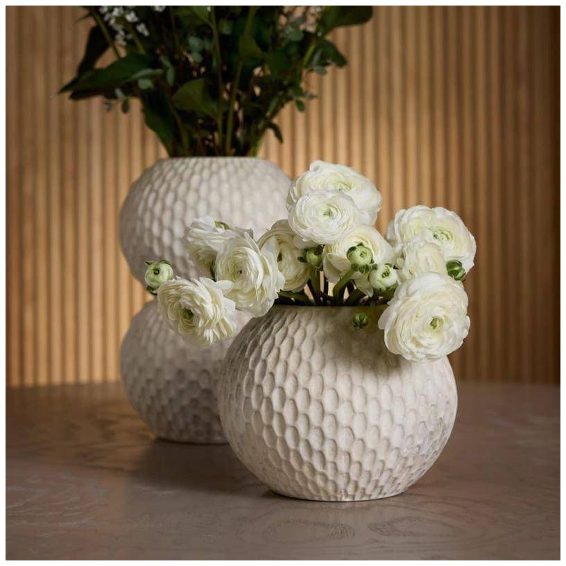 Arteriors Kayli Terracotta Vases Set of 2 Egg Shell