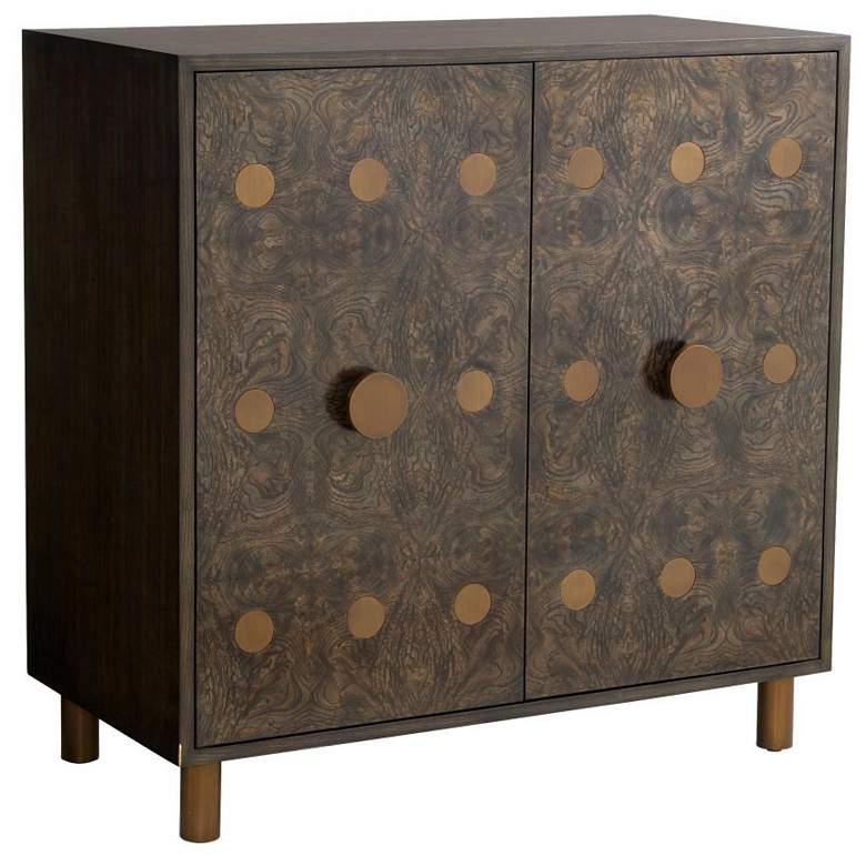 Image 2 Arteriors Keanu Cabinet Olive Ash Veneer
