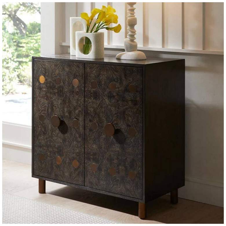 Image 1 Arteriors Keanu Cabinet Olive Ash Veneer