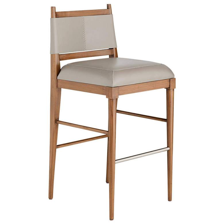 Image 1 Arteriors Keegan Leather Bar Stool Morel