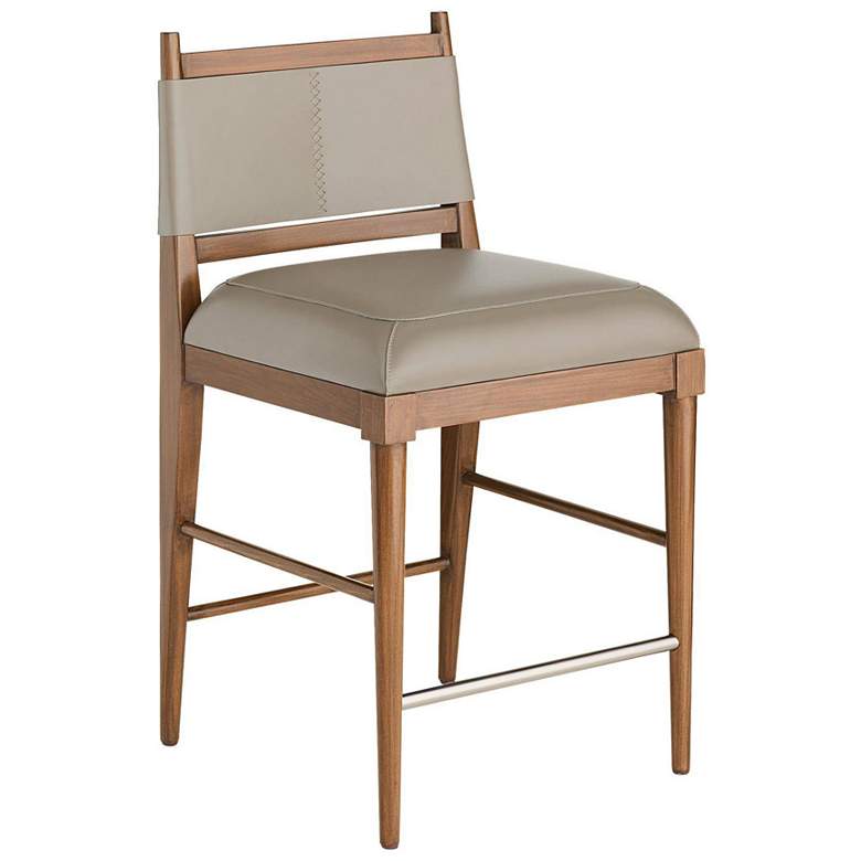 Image 1 Arteriors Keegan Leather Counter Stool Morel