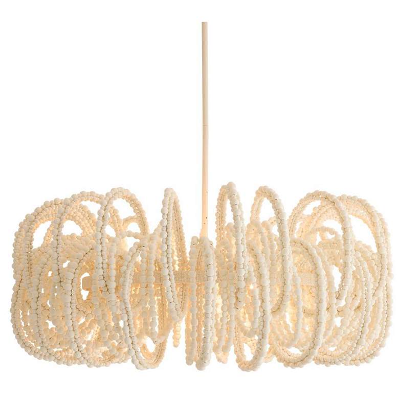 Image 1 Arteriors Keely Chandelier 36" White Wood