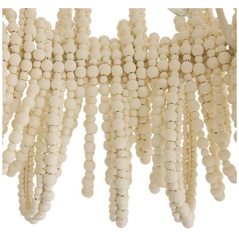 Image 7 Arteriors Keely Chandelier 36" White Wood more views