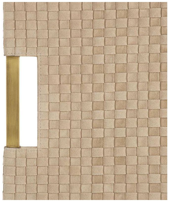 Image 5 Arteriors Kellen Leather Tray Taupe more views