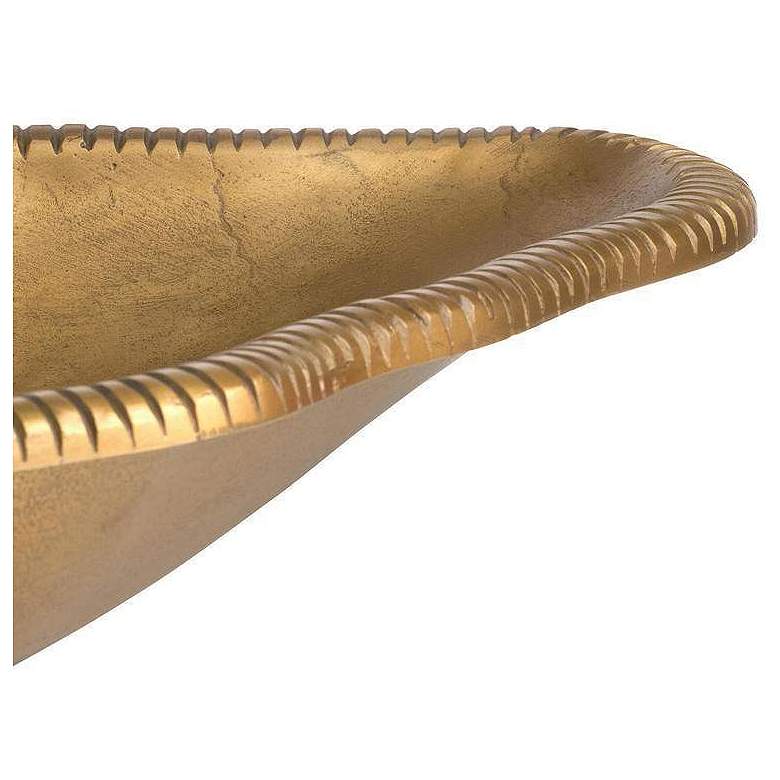 Image 4 Arteriors Keller Aluminum Centerpiece Antique Brass more views