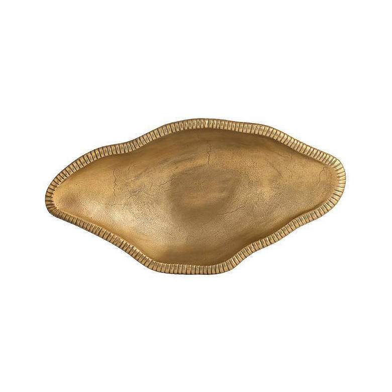 Image 7 Arteriors Keller Aluminum Centerpiece Antique Brass more views