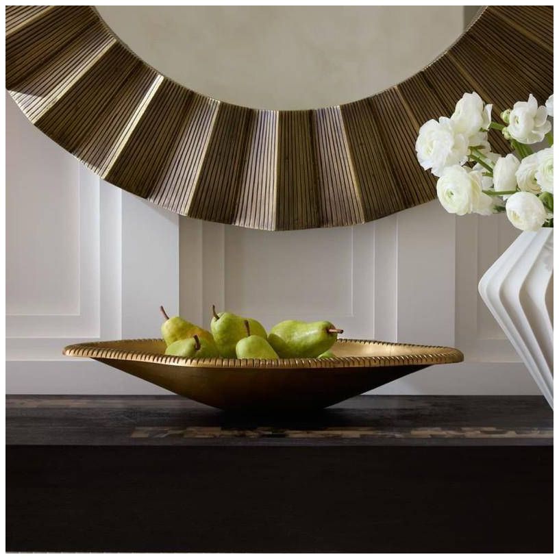Arteriors Keller Aluminum Centerpiece Antique Brass