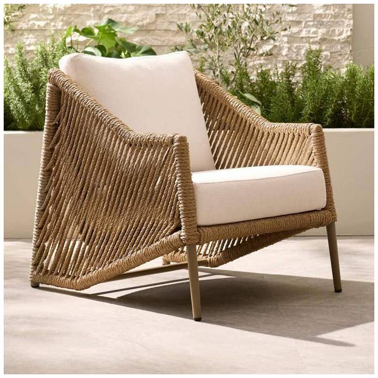 Image 1 Arteriors Kiki Outdoor Synthetic Rattan Chair Outdoor Performance Boucle