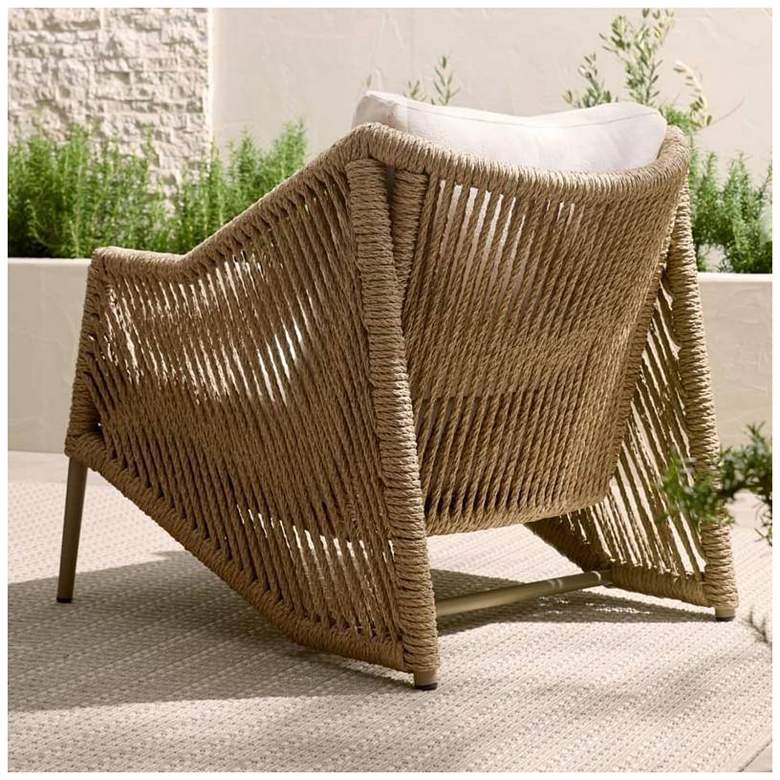 Image 7 Arteriors Kiki Outdoor Synthetic Rattan Chair Outdoor Performance Boucle more views