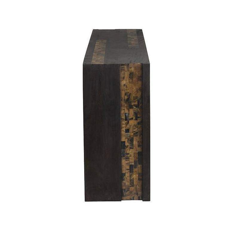 Image 3 Arteriors Kingston Umber Wood Console Faux Horn more views