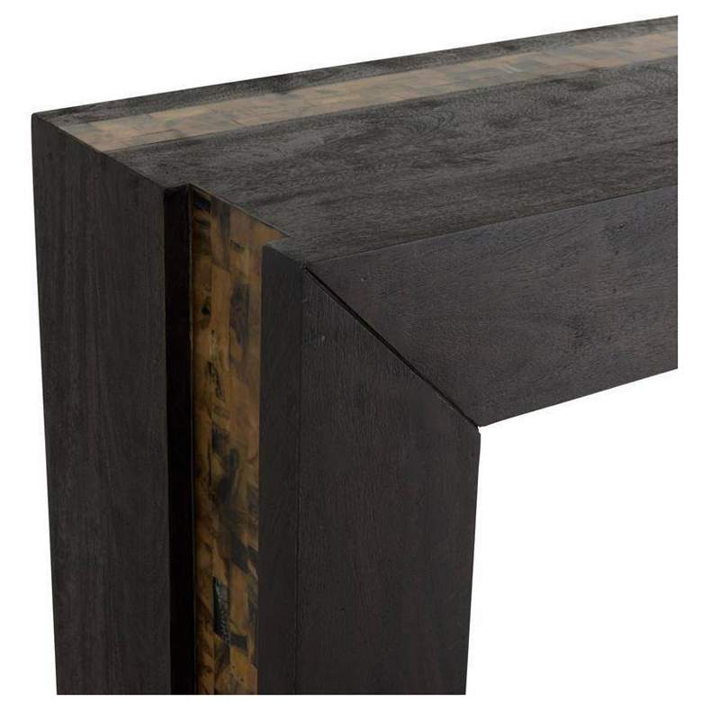 Image 5 Arteriors Kingston Umber Wood Console Faux Horn more views