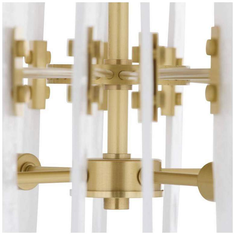 Image 7 Arteriors Klaus Clear Seedy Slump Glass Chandelier 25.5" Antique Brass more views