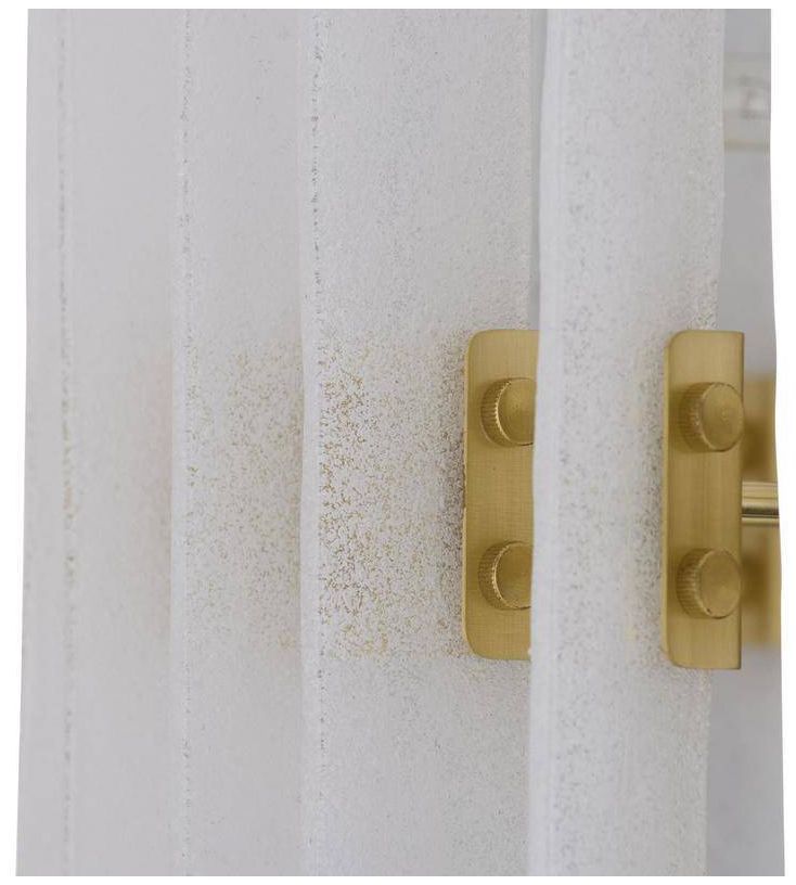 Arteriors Klaus Clear Seedy Slump Glass Chandelier 25.5" Antique Brass