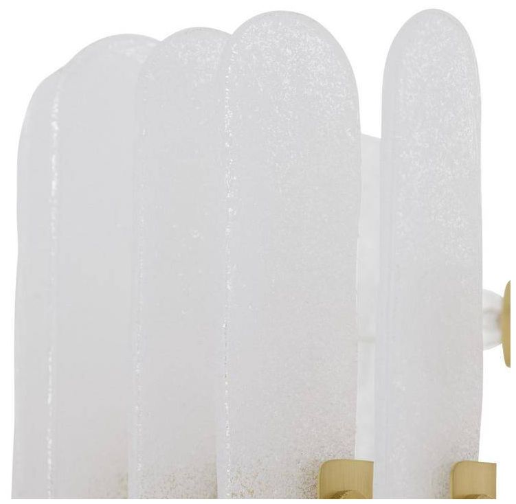 Arteriors Klaus Clear Seedy Slump Glass Chandelier 25.5" Antique Brass