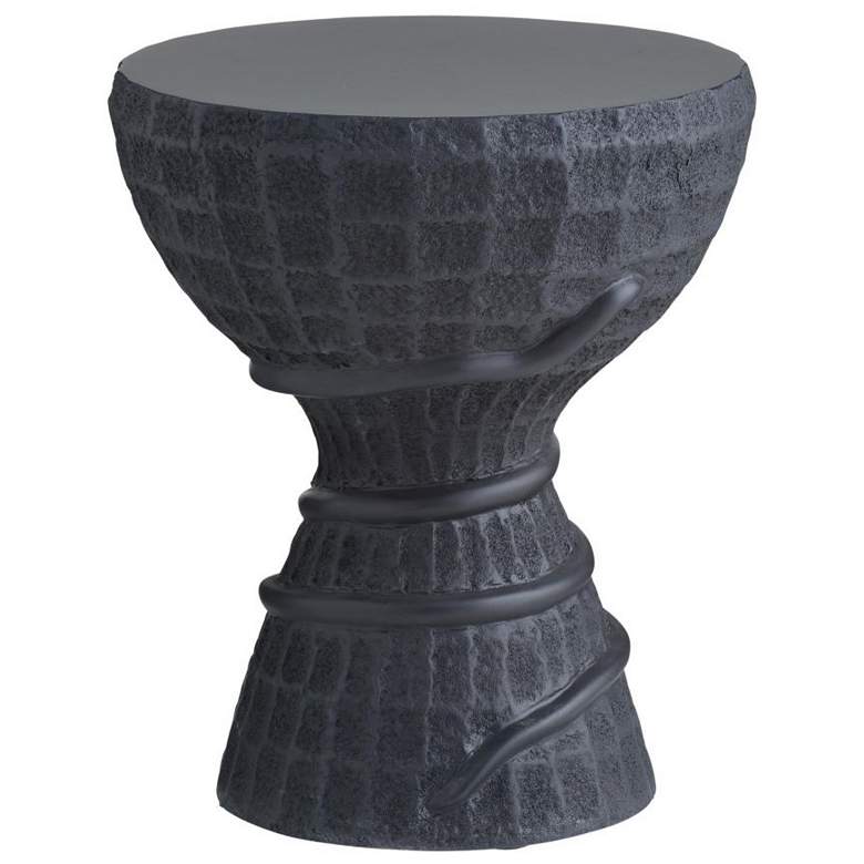 Image 1 Arteriors Kobra Outdoor Accent Table Black Volcanic Ash