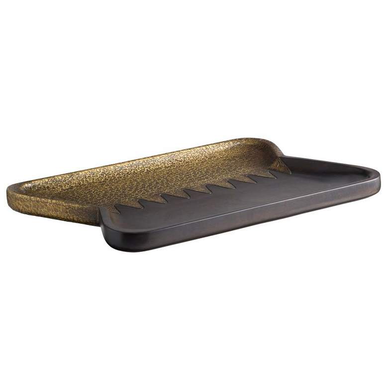 Image 1 Arteriors Kolby Tray Antique Brass