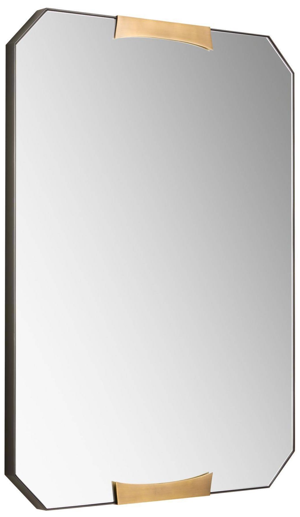 Image 2 Arteriors Kris Large Rectangular Mirror Blackened Iron more views
