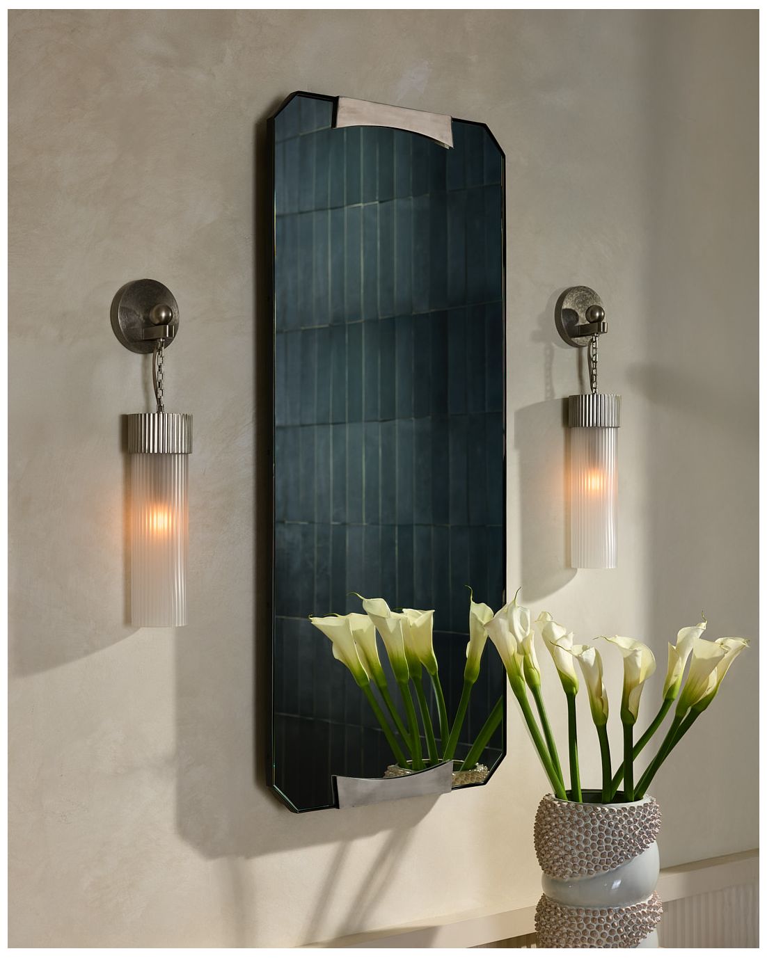 Image 7 Arteriors Kris Rectanglar Iron Mirror Vintage Silver more views