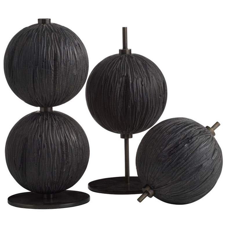 Image 1 Arteriors Kyros Resin Sculptures Set of 3 Ebony